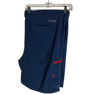 Columbia mens PFG blue fishing shorts Sz 48w 10L